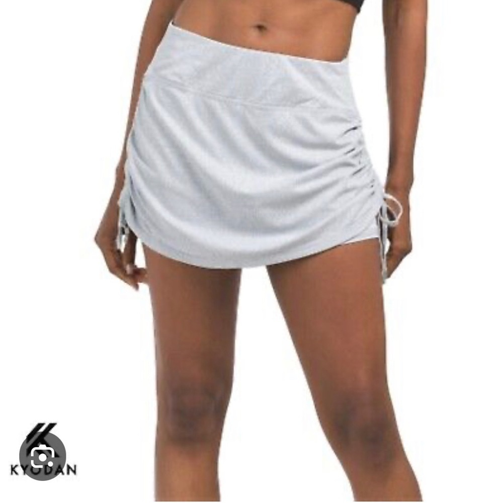 Kyodan Elastic Waistband Built-in Shorts Ruched Side Skort